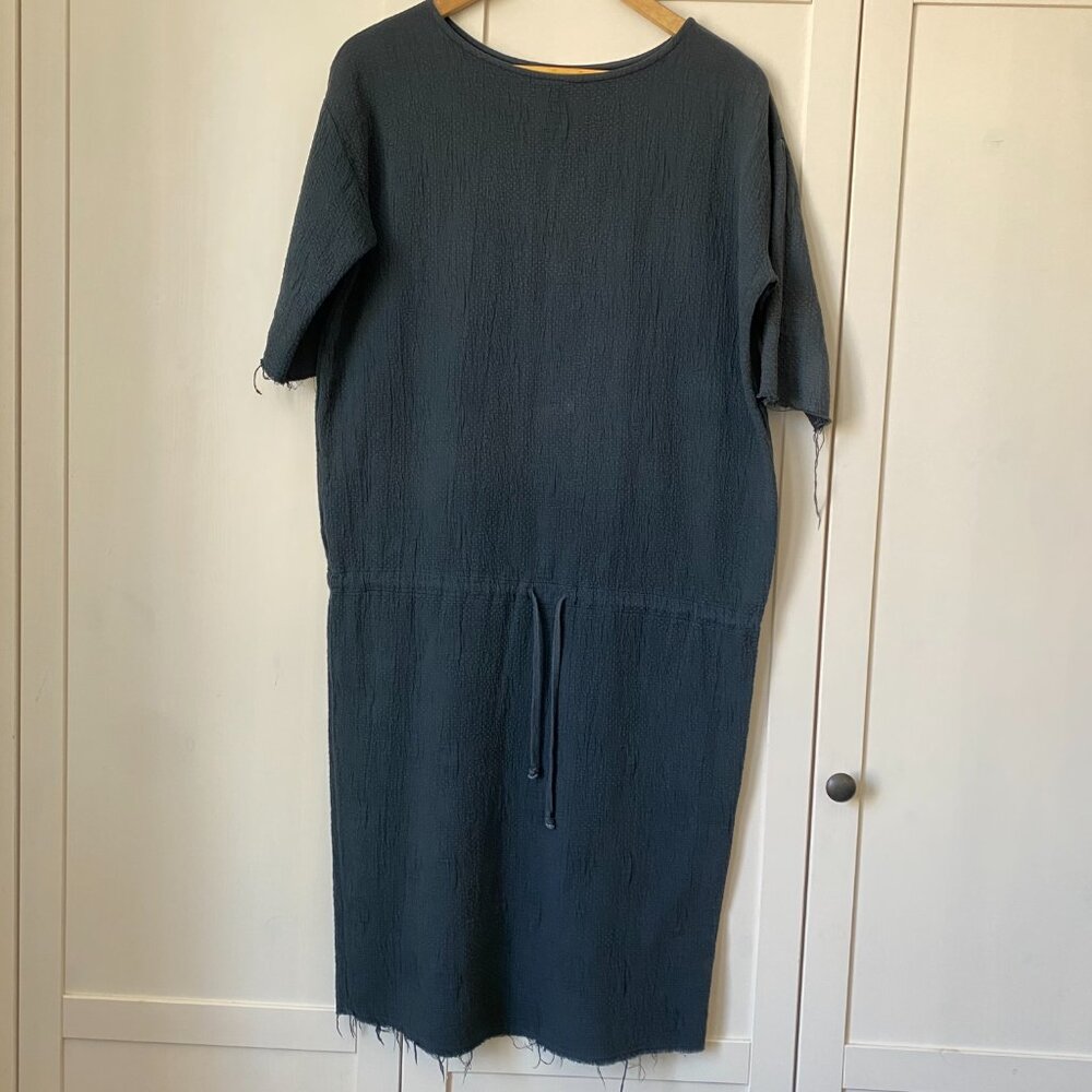 Black Crane Quilted Dress
